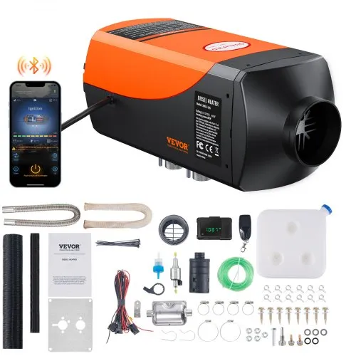 VEVOR Luft Dieselheizung Standheizung 12V 5-8KW, Luftheizung Air Diesel Diesel Standheizung Lufterhitzer, 0,16–0,62 L/Std. Dieselheizung mit LCD-Display & Fernbedienung & Bluetooth-APP VEVOR Luft Dieselheizung Standheizung 12V 5-8KW, Luftheizung Air Diesel Diesel Standheizung Lufterhitzer, 0,16–0,62 L/Std. Dieselheizung mit LCD-Display & Fernbedienung & Bluetooth-APP