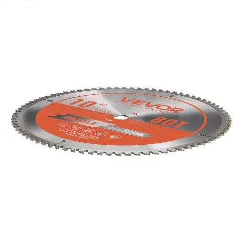 VEVOR Kreissägeblatt (254 mm φ & 80 scharfe Zähne & 2,6 mm Dicke) ideal für Aluminiumschneiden, kompatibel mit Kreissäge, Sägeblatt aus legiertem Stahl mit geräuschreduzierenden Wärmeabzügen – Bild 10