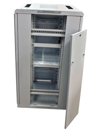 ALLNET 19"Schrank, 12HE, B600/T 800mm, Glastür, Lichtgrau, SNB-Serie, – Bild 9