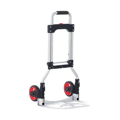 VEVOR Sackkarre Klappbar 80kg Transportkarre aus Aluminiumlegierung und Kunststoff Stapelkarre mit verstellbarem Griff 715-930mm Faltbarer Trolley inkl. Bindeseil kompakte Größe zum Verstauen – Bild 9