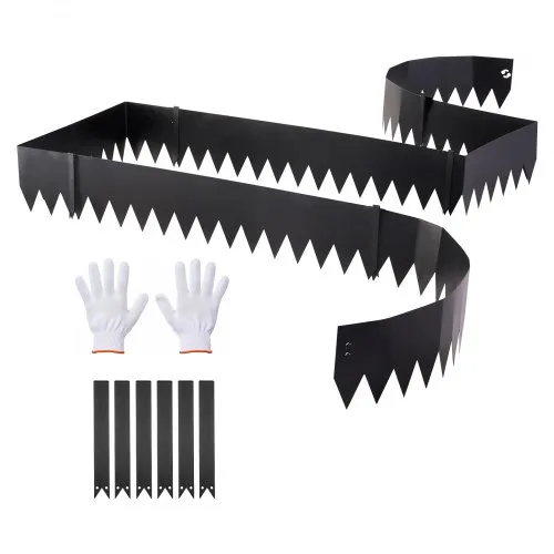 VEVOR Rasenkante 6er-Pack 1016×203 mm, Beeteinfassung mit 6 Befestigungsclips, Biegsame Rasenbleche aus Verzinktem Stahl, Mähkante, Palisade Beetumrandung für Blumenbeete & Gartenwege, Schwarz VEVOR Rasenkante 6er-Pack 1016×203 mm, Beeteinfassung mit 6 Befestigungsclips, Biegsame Rasenbleche aus Verzinktem Stahl, Mähkante, Palisade Beetumrandung für Blumenbeete & Gartenwege, Schwarz