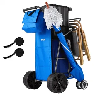 VEVOR Strandwagen mit Vollgummirädern (10 Zoll), Faltbarer Strandtrolley mit Isoliertasche & Schirmhalter, Handwagen (75 kg Belastbar) für bis zu 4 Strandstühle, Strandkarre Ideal für Camping & Angeln VEVOR Strandwagen mit Vollgummirädern (10 Zoll), Faltbarer Strandtrolley mit Isoliertasche & Schirmhalter, Handwagen (75 kg Belastbar) für bis zu 4 Strandstühle, Strandkarre Ideal für Camping & Angeln