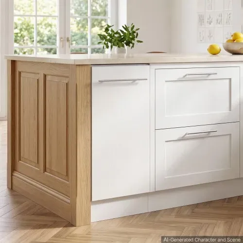 VEVOR Unterschrank 300x475x815 mm BxTxH Spanplatte Küchenunterschrank Weiß für Waschküche & Bad, ohne Arbeitsplatte, im Shaker-Stil, mit einer Schublade, Soft-Close-Mechanismus & Kantenverarbeitung – Bild 7