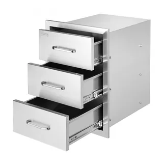 VEVOR Outdoor-Küchenschubladen flächenbündig montierte Grillschubladen mit dreifachem Zugriff und Edelstahlgriff, Grillinselschubladen für Außenküchen oder Grillinsel-Terrasse 400 x 450 x 450 mm VEVOR Outdoor-Küchenschubladen flächenbündig montierte Grillschubladen mit dreifachem Zugriff und Edelstahlgriff, Grillinselschubladen für Außenküchen oder Grillinsel-Terrasse 400 x 450 x 450 mm