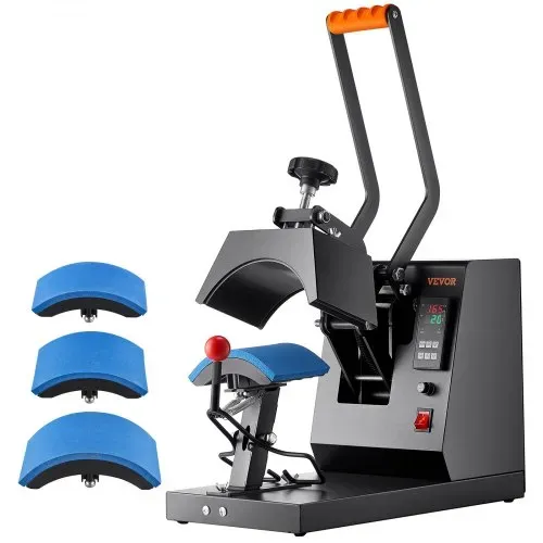 VEVOR Hut-Heizpresse, 4 in 1 Kappen-Wärmepresse, 15,2x7,6 cm Klappschalen-Sublimationsübertragung, LCD-Digital-Timer-Temperaturregelung mit 4 gebogenen Heizelementen (6x3/6,7x2,7/6,7x2,7x2,7 cm) – Bild 8