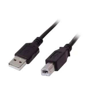 Kabel USB, A(St) => B(St), 3.0m, USB2.0, Schwarz, Premium, Synergy 21, Kabel USB, A(St) => B(St), 3.0m, USB2.0, Schwarz, Premium, Synergy 21,