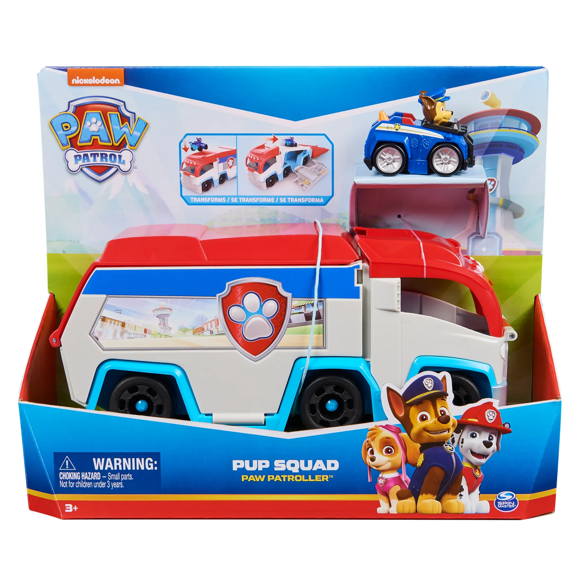 PAW Patrol - Mini-Patroller Pup Squad Teamfahrzeug mit Chase, Transformer Spielzeug mit Startrampe, für Kinder ab 3 Jahren, 25cm – Bild 2