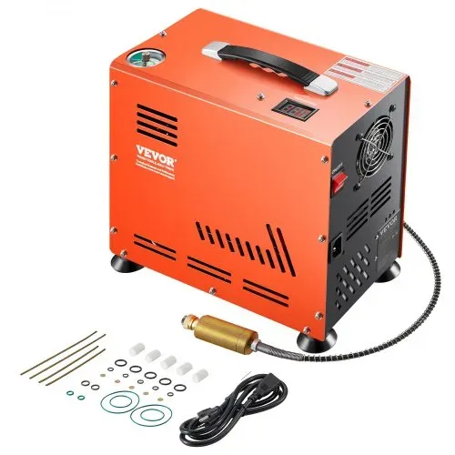 VEVOR PCP-Luftkompressor, 800 W Doppelzylinder-PCP-Luftgewehrkompressor 310 bar/30 MPa mit eingebautem Lüfterkühlsystem, Auto-Stopp | Ölfreier Paintball-Tankkompressor für Luftgewehr, Tauchflasche – Bild 8