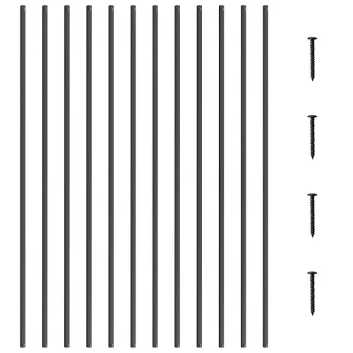 VEVOR Metallbaluster für Treppen, 13 x 1118 mm, quadratisch, dekorative Geländerstäbe aus Aluminiumlegierung, 31er-PackDeckbaluster mit Schrauben, klassisches, hohles, gerades Deckgeländer VEVOR Metallbaluster für Treppen, 13 x 1118 mm, quadratisch, dekorative Geländerstäbe aus Aluminiumlegierung, 31er-PackDeckbaluster mit Schrauben, klassisches, hohles, gerades Deckgeländer
