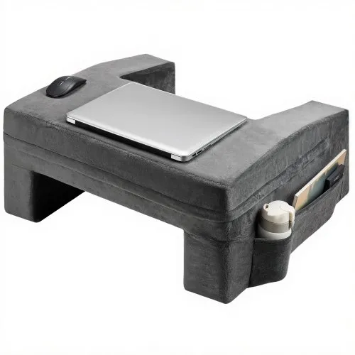 VEVOR Lesekissen Bettkissen (610 x 533 x 290 mm) mit waschbarem Stoff, Schoß-Schreibtischkissen mit 2 Taschen & Getränkehalter, Memory Foam-Bettauflage zum Fernsehen Lesen Spielen Grau VEVOR Lesekissen Bettkissen (610 x 533 x 290 mm) mit waschbarem Stoff, Schoß-Schreibtischkissen mit 2 Taschen & Getränkehalter, Memory Foam-Bettauflage zum Fernsehen Lesen Spielen Grau