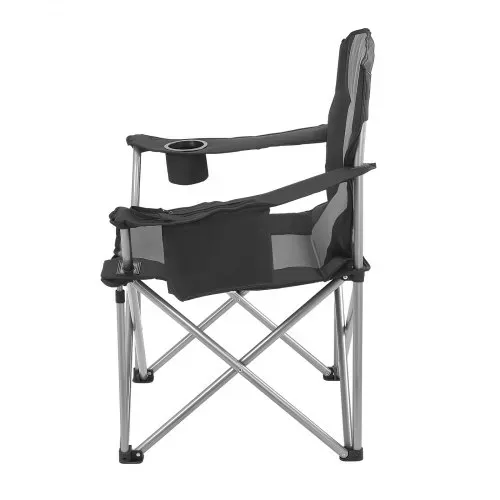 VEVOR Faltstuhl Klappstuhl mit Getränkehaltern & Armlehnen 158 kg Belastbar, Anglersessel Faltbar Anglerstuhl Faltstuhl Schwarz, inkl. Tragtasche Camping Stuhl Outdoor Regiestuhl Tragbar – Bild 10