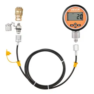 VEVOR digitales Hydraulikdruck Testkupplungsset, 10000 PSI Druckmessgerät Manometer Tester mit 1 Manometer & 1 Testkupplung & 1 Schnellkupplung & 1 Schlauch für Bagger Baumaschinen VEVOR digitales Hydraulikdruck Testkupplungsset, 10000 PSI Druckmessgerät Manometer Tester mit 1 Manometer & 1 Testkupplung & 1 Schnellkupplung & 1 Schlauch für Bagger Baumaschinen