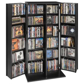 VEVOR DVD-Schrank mit 24 Fächern, Medienaufbewahrungsschrank Standschrank 610 x 368 x 1270 mm, Platzsparendes CD-Schrank für CDs DVDs Bücher Spiele-Discs, Wohnzimmer Homeoffice Aufnahmestudio, Schwarz VEVOR DVD-Schrank mit 24 Fächern, Medienaufbewahrungsschrank Standschrank 610 x 368 x 1270 mm, Platzsparendes CD-Schrank für CDs DVDs Bücher Spiele-Discs, Wohnzimmer Homeoffice Aufnahmestudio, Schwarz