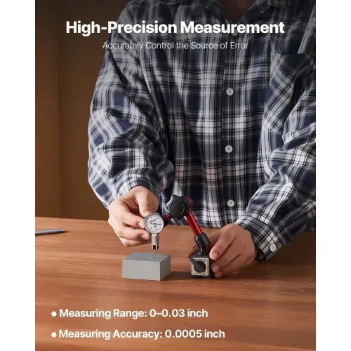 VEVOR Messuhr mit Magnetstativ & Aufbewahrungskoffer, 0,01 mm Genauigkeit, 0–0,76 mm Bereich, Mikrokugelgriff für Messungen in engen Bereichen, industrielle Bearbeitung & Inspektion VEVOR Messuhr mit Magnetstativ & Aufbewahrungskoffer, 0,01 mm Genauigkeit, 0–0,76 mm Bereich, Mikrokugelgriff für Messungen in engen Bereichen, industrielle Bearbeitung & Inspektion