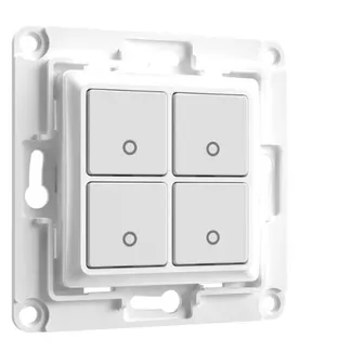 Shelly · Unterputz Zubehör · „Wall Switch 4“ · Wandtaster · 4-fach · Weiß Shelly · Unterputz Zubehör · „Wall Switch 4“ · Wandtaster · 4-fach · Weiß