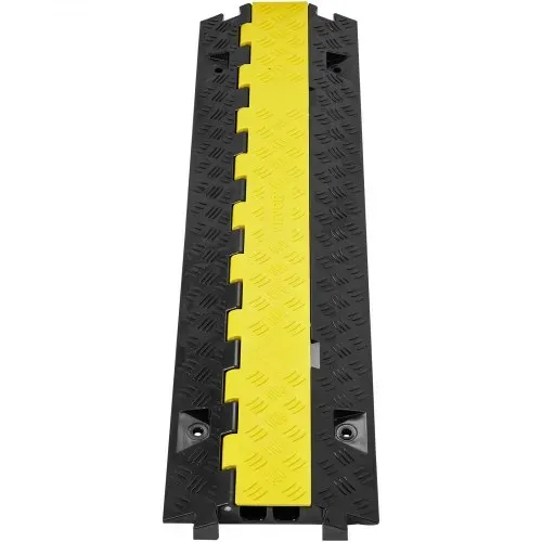 VEVOR 5er Set 2-Kanal-Kabelschutzrampe Kabelbrücke aus TPU & TPR Schlauchbrücke 91,8 x 25 x 4,3 cm Überfahrschutz 10000 kg (pro Achse) Tragfähigkeit Kabel Rampe Anti-Rutsch-Design Ideal für Parkplätze – Bild 10