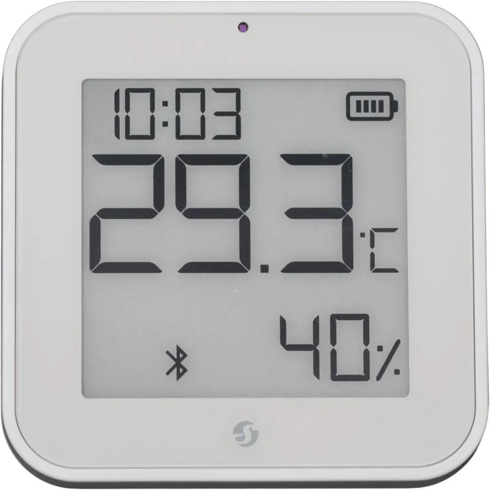 Shelly · Plug & Play · „Blu ZB H&T Display White“ · Temperatur- & Feuchtigkeitssensor · E-Paper Display · Bluetooth · Zigbee · Weiß Shelly · Plug & Play · „Blu ZB H&T Display White“ · Temperatur- & Feuchtigkeitssensor · E-Paper Display · Bluetooth · Zigbee · Weiß