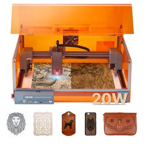 VEVOR Lasergravierer, 20 W, Lasergravur- & Schneidemaschine mit Gehäuse VEVOR Lasergravierer, 20 W, Lasergravur- & Schneidemaschine mit Gehäuse