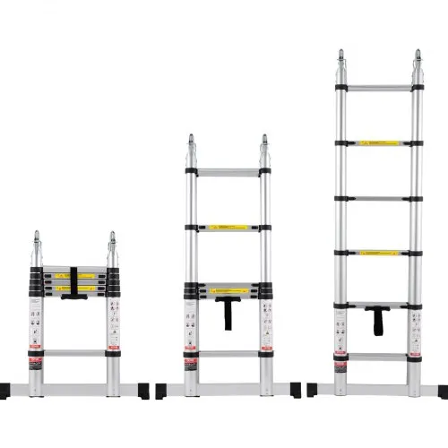VEVOR Teleskopleiter, 1,85-3,79m A-förmige Aluminium-Ausziehleiter, leichte, Klappbleiter mit Mehrfach-Einzug, 170 kg Tragkraft mit Stabilisatorstange, Mehrzweckleitern für Wohnmobil, Camper VEVOR Teleskopleiter, 1,85-3,79m A-förmige Aluminium-Ausziehleiter, leichte, Klappbleiter mit Mehrfach-Einzug, 170 kg Tragkraft mit Stabilisatorstange, Mehrzweckleitern für Wohnmobil, Camper