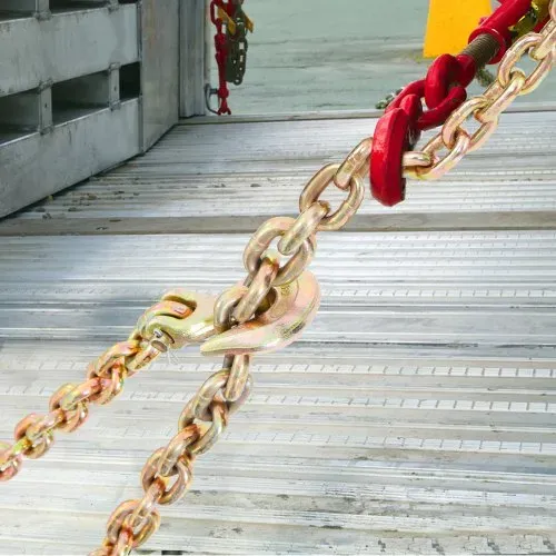 VEVOR 2er-Set Abschleppkette 9,53 mm x 6 m Rückekette 3220 kg Tragfähigkeit G80 Transport Binderkette Stahl Forstkette Stahlkette robuste Kette zum Heben, Laden, Abschleppen und Festbinden usw. – Bild 7