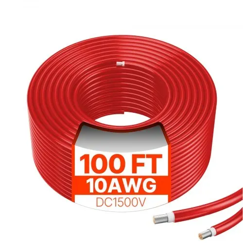 VEVOR 30,48m Solarkabel, Solarpanel-Verlängerungskabel, 10AWG Kabel, IP67 wasserdichtes PV-Kabel für Solarmodule zu Hause, -40 bis 105℃, auf Schiffen und in Wohnmobilen, rot – Bild 10