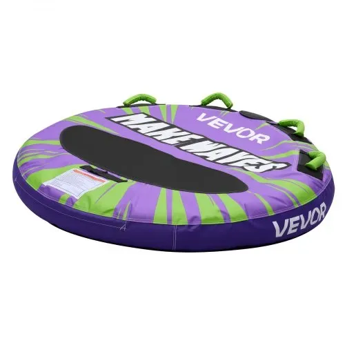 VEVOR Towable Tube für Boote, Wassersport-Schleppreifen für 2 Personen, bis 154 kg Tragfähigkeit, mit Antirutschpolstern, Nylonhülle, Gepolsterten Griffen und Sicherheitsventil, für Seen, Flüsse, Lila – Bild 8