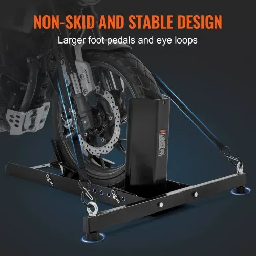 VEVOR Motorrad Vorderrad Unterlegkeil Motorrad Ständer 381–558,8 mm Einstellbar, Motorrad-Unterlegkeilständer Tragfähigkeit 816,5 kg, Geeignet für 76,2–203,2 mm Reifenbreite Vorne Paddock Ständer – Bild 3