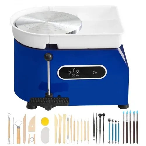 VEVOR Töpferscheibe Keramik Rad Maschine 450 W, Elektrische Töpferscheibe Maschine 28 cm 300 U/min Töpferscheibenmaschine, mit Pedal & Schürze Formmaschine, Geeignet für Anfänger, Enthusiasten – Bild 8