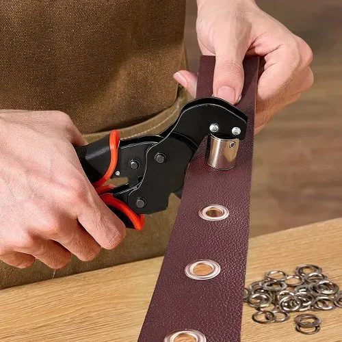 VEVOR Ösenzange Set mit 500 tlg. Ø12mm-Ösen Magnetische Ösenpresse, Ösenstanze aus Stahl mit Magnetkopf Rutschfester Griff Geeignet für Leder Planen Schuhe Bastelarbeiten & Stoff – Bild 7