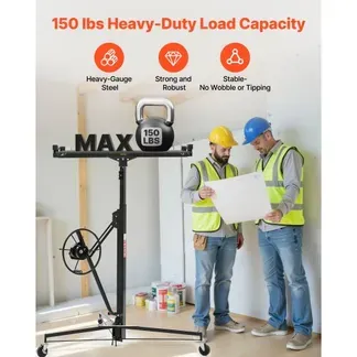 VEVOR Plattenheber bis max. 68 kg, 3353 mm Höhe, Gipskartonheber mit verstellbarem Teleskoparm, Rigipsplatten, Trockenbau-Heber, Panelheber, Hebezeug, Werkzeuge, für Decken- & Wandmontage (schwarz) VEVOR Plattenheber bis max. 68 kg, 3353 mm Höhe, Gipskartonheber mit verstellbarem Teleskoparm, Rigipsplatten, Trockenbau-Heber, Panelheber, Hebezeug, Werkzeuge, für Decken- & Wandmontage (schwarz)