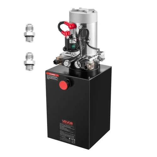 VEVOR 12 Qt Hydraulikaggregat doppeltwirkende Kippanhängerpumpe, maximaler Öffnungsdruck 22 MPa und Fördermenge 3,4 L/min, 12 V DC Hydraulikpumpe mit Metallbehälter für Kippanhänger Schwarz VEVOR 12 Qt Hydraulikaggregat doppeltwirkende Kippanhängerpumpe, maximaler Öffnungsdruck 22 MPa und Fördermenge 3,4 L/min, 12 V DC Hydraulikpumpe mit Metallbehälter für Kippanhänger Schwarz