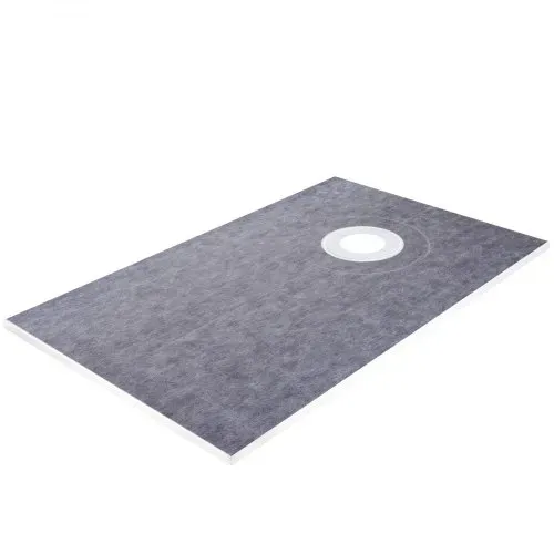 VEVOR Duschschwellen-Set, 96,5 x 152,4 cm, wasserdichte Duschschwellenauflage mit 10,2 cm PVC-Versatz-Klebeflansch, 10,2 cm Edelstahlgitter, 2 zuschneidbare Duschschwellen und Kelle, Duschwannen-Gefällestäbe, passend für Badewanne – Bild 8