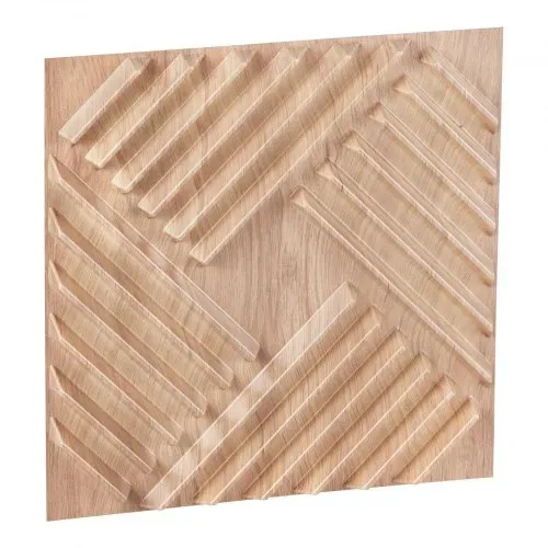 VEVOR 3D-Wandpaneele, 12er-Set, 150x50cm PVC-Wandverkleidung im modernen minimalistischen Stil, 2,97m² Deckkraft, Inneneinrichtung für Schlafzimmer, Wohn- & Spielzimmer, helle Holzfarbe – Bild 9