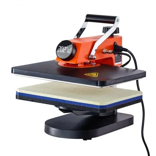 VEVOR Hitzepresse - 8-in-1-Hitzepresse-Sublimationsmaschine für selbstgemachte T-Shirts/Hüte/Becher/Wärmeübertragungsprojekte, 12 x 15 Multifunktions-Hitzepresse zum Wegschwenken mit 360°-Drehung – Bild 9