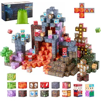 VEVOR Magnetische Bausteine, 150-teiliges Dark Castle-Set, Magnetblöcke, STEM Montessori-Spielzeug als Weihnachts- & Geburtstagsgeschenk, Konstruktions-Stapelspielzeug, ab 3 Jahren VEVOR Magnetische Bausteine, 150-teiliges Dark Castle-Set, Magnetblöcke, STEM Montessori-Spielzeug als Weihnachts- & Geburtstagsgeschenk, Konstruktions-Stapelspielzeug, ab 3 Jahren