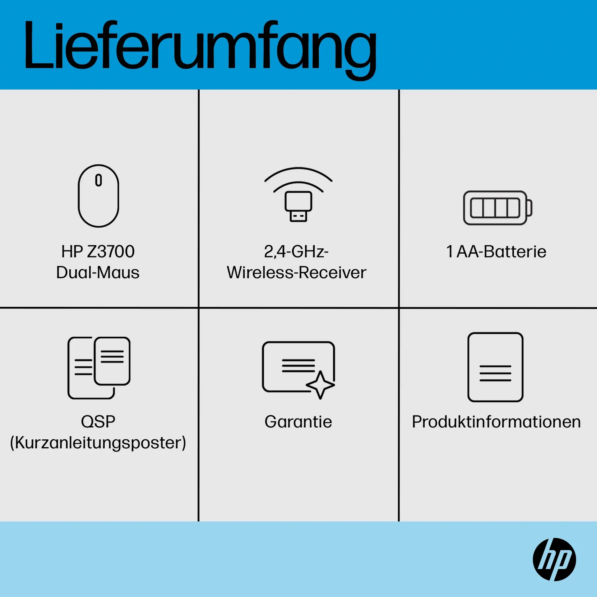 HP Z3700 Dual-Maus (silbergrau) – Bild 5