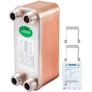 VEVOR EATB12 Plattenwärmetauscher Plattenwärmetauscher 30 Wärmetauscher 30 Plattenwärmetauscher Edelstahl 316L Wärmetauscher Heizung VEVOR EATB12 Plattenwärmetauscher Plattenwärmetauscher 30 Wärmetauscher 30 Plattenwärmetauscher Edelstahl 316L Wärmetauscher Heizung