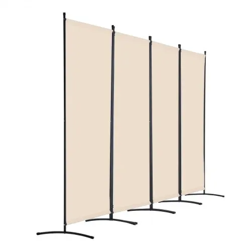 VEVOR Raumteiler 4 Paneele Paravent 3464 x 1840 x 520 mm, faltbarer Sichtschutz & tragbarer Trennwandteiler zur Raumtrennung, freistehende Raumteiler für Büro Schlafzimmer Arbeitszimmer, Beige – Bild 9