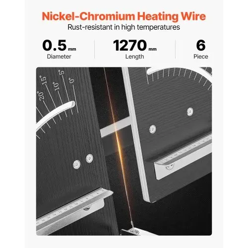 VEVOR Styroporschneider, 200 W, Heißdrahtschneider mit 6 Nickel-Chrom-Heizdrähten, professionelles elektrisches Schneidewerkzeug mit 1150 mm max. Schnittlänge für Schaum, Schwamm, KT-Platten – Bild 4