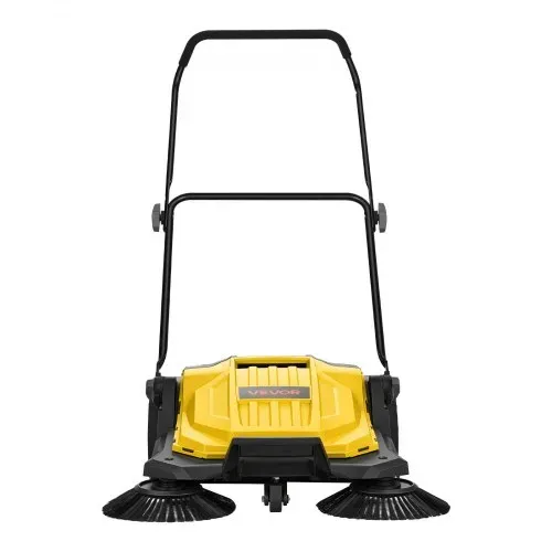 VEVOR Kehrmaschine Manuell, Handkehrmaschine mit 650 mm Arbeitsbreite, 18,9-L-Kehrbehälter & Verstellbarem Klappgriff, Bodenreinigungsmaschine für Höfe, Gehwege, Terrassen & Garagen – Gelb – Bild 9