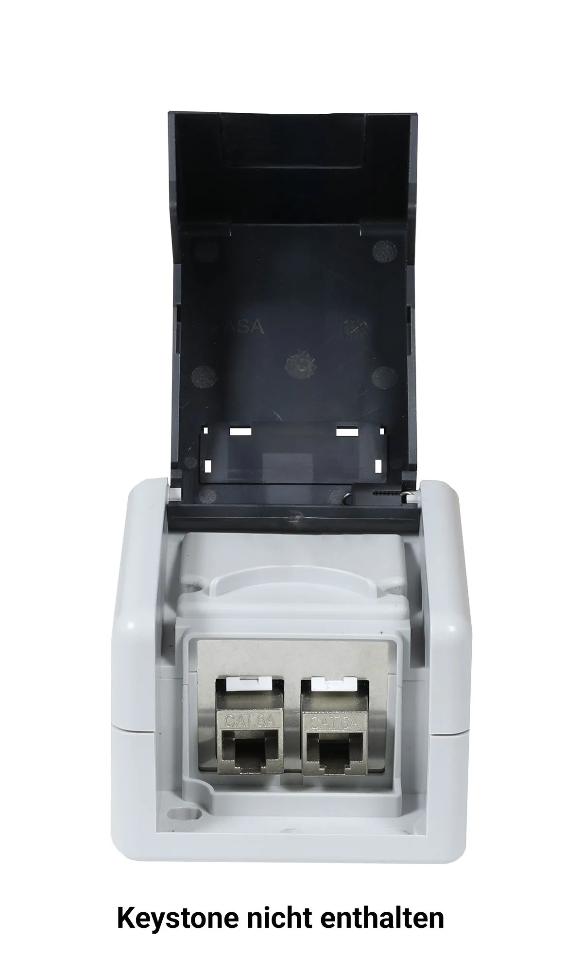 Keystone, Modulträger, Aufputzgehäuse IP44, mit Montageeinsatz für 2xKeystone Module, Synergy 21, – Bild 3