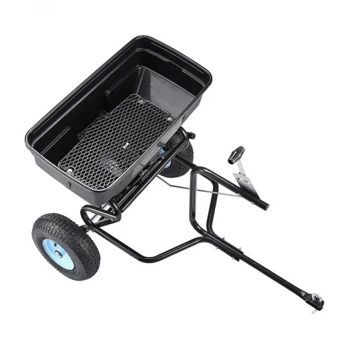 VEVOR Schleuderstreuer Anhängestreuer 59 kg Fassungsvermögen, Anhänge-/Schiebe-Gartenstreuer mit 33 cm Reifen, 30 einstellbaren Stufen & 3 m Streubreite, Streuwagen für Saatgut, Dünger, Salz – Bild 10