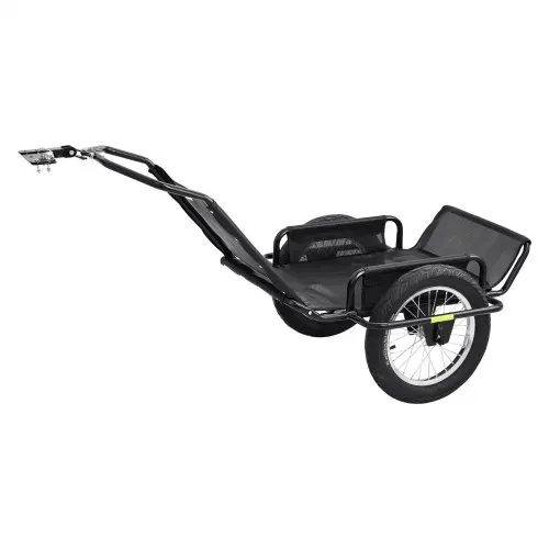 VEVOR Fahrradanhänger Lastenanhänger Transportanhänger für Offroad 145 kg, Kohlenstoffstahl & PVC-Netzgewebe, Mit 8 Reflektoren, Faltbares Design, Für 22-28 Zoll Räder, Fahrradwagen für Alle Gelände – Bild 9