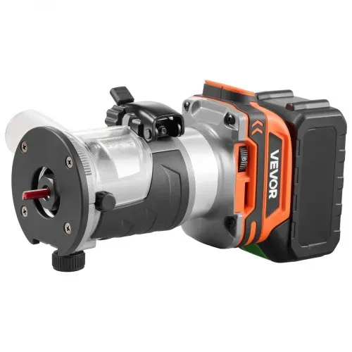 VEVOR Akku-Kantenfräse, Bürstenloser Motor, Kompakte Oberfräse mit Variabler Drehzahl & Fester Basis, 6,35 mm Spannzange, Einhandfräse
für die Holzbearbeitung, 18V, Li-Ion (Lieferung ohne Akku) – Bild 9