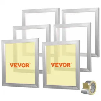 VEVOR Siebdruck Kit, 6 Stk. Aluminium Siebdruckrahmen, 18 x 20 Zoll Siebdruckrahmen mit 160 Mesh, Hochspannungs-Nylon Mesh & Dichtungsband für T-shirts, DIY Druck usw. VEVOR Siebdruck Kit, 6 Stk. Aluminium Siebdruckrahmen, 18 x 20 Zoll Siebdruckrahmen mit 160 Mesh, Hochspannungs-Nylon Mesh & Dichtungsband für T-shirts, DIY Druck usw.