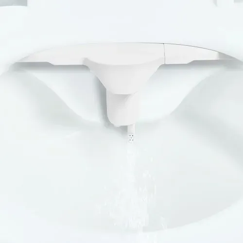VEVOR Bidet-Toilettenaufsatz 7 mm ultradünner Toilettensitz-Aufsatz mit 2 einziehbaren Düsen (Kaltwasser / Warmwasser) & 2 Drehknöpfen & einstellbarm Wasserdruck für die Gesäß- und Intimwäsche – Bild 7
