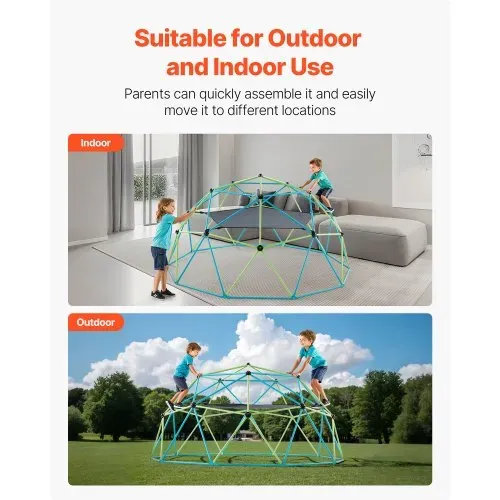 VEVOR Kletterkuppel geometrisches Klettergerüst (305 cm breit) mit Schaukel & Hängematte, 453 kg belastbares Klettergerüst, Klettergerät für Kinder von 3 bis 10 Jahren Gartenspielzeug Spielplatz – Bild 5