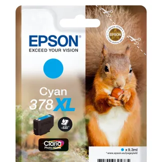 Epson Squirrel Singlepack Cyan 378XL Claria Photo HD Ink Epson Squirrel Singlepack Cyan 378XL Claria Photo HD Ink