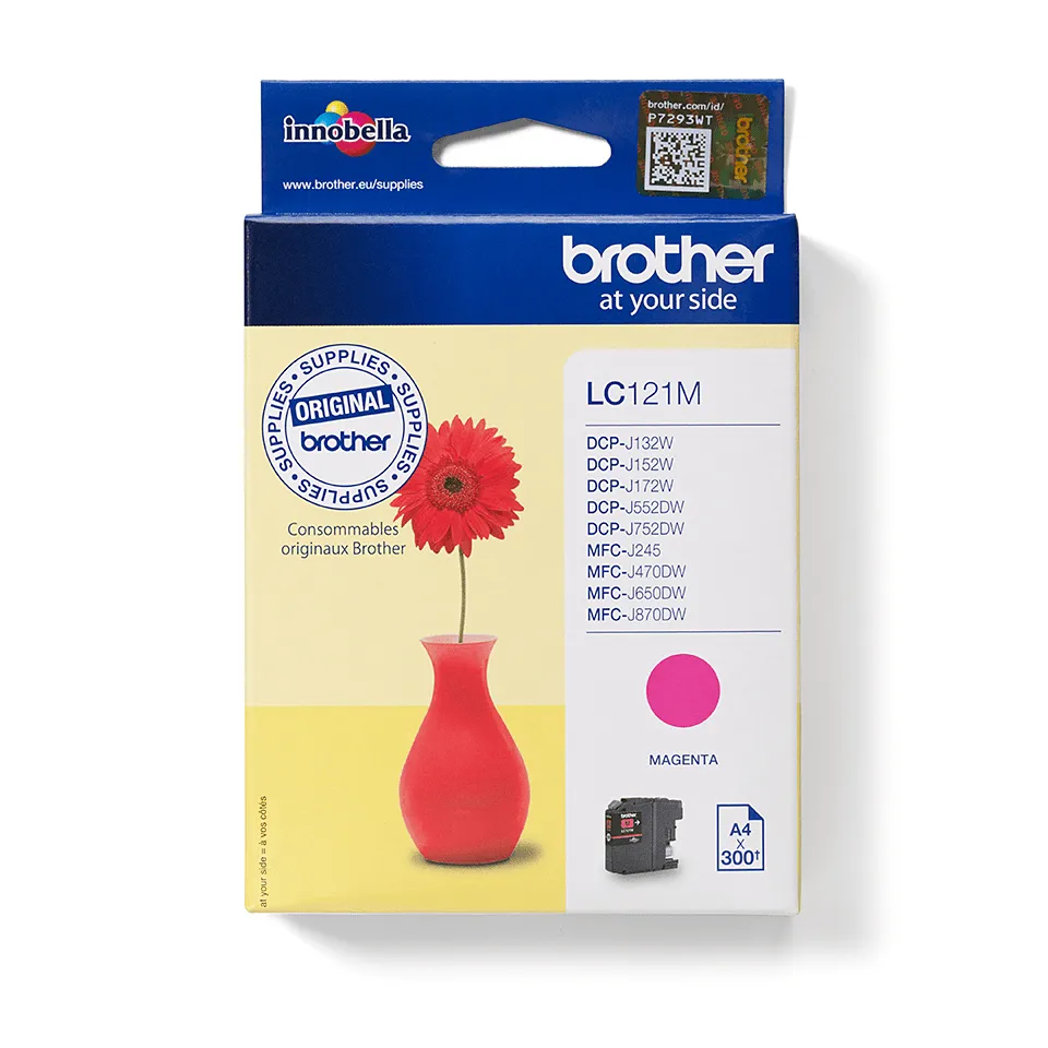 Brother LC121M Druckerpatrone 1 Stück(e) Original Magenta Brother LC121M Druckerpatrone 1 Stück(e) Original Magenta