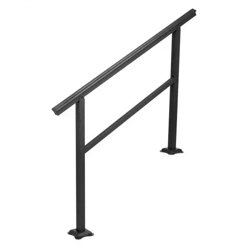 VEVOR Aluminium Treppengeländer 122 x 90 cm , Außen Eingangsgeländer 0-45 Grad, Hauseingangshandlauf aus Aluminium, Rostfrei verschleißfest und Steinhart für Privathaushalte, Bürobereiche Schwarz – Bild 9